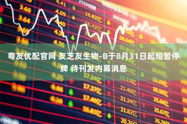 粤友优配官网 友芝友生物-B于8月31日起短暂停牌 待刊发内幕消息